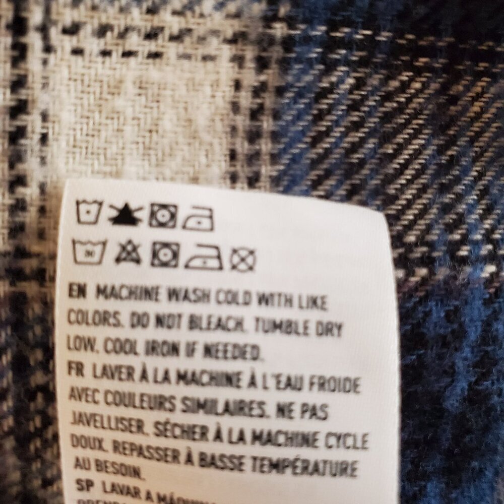 AMERICAN EAGLE SZ M Mens Soft Flannel Plaid Relaxed Button down Hoodie - Picture 6 of 9